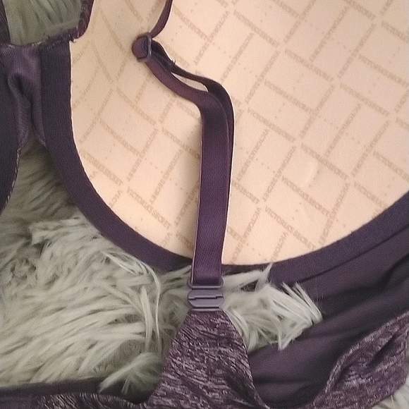 EUC Victoria's Secret Purple Marl Padded Perfect Coverage Bra - Picture 7 of 13